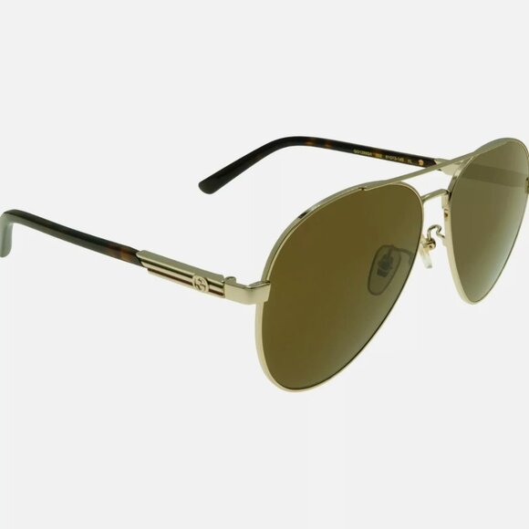 Gucci Aviator Unisex Red/Green Stripes Sunglasses - Picture 3 of 5